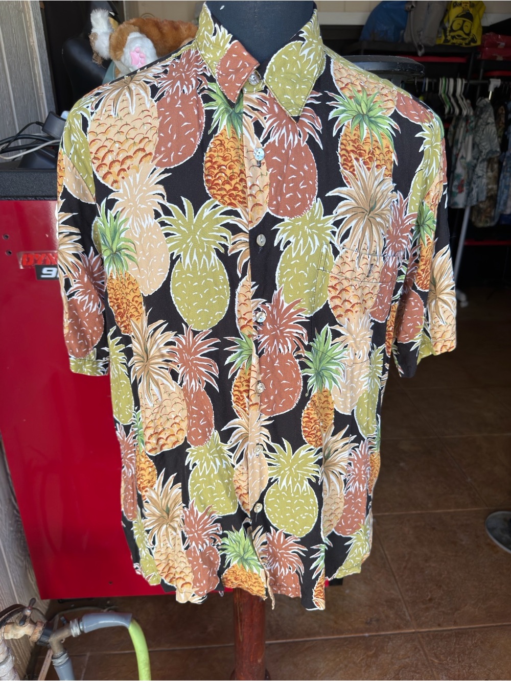 PreOwned Tori Richard Hawaiian Shirt Full Button Multicolored Men's Large